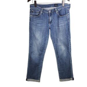 Adriano Goldschmied Cropped‎ Rolled Jeans Women's Size 31R Blue Denim